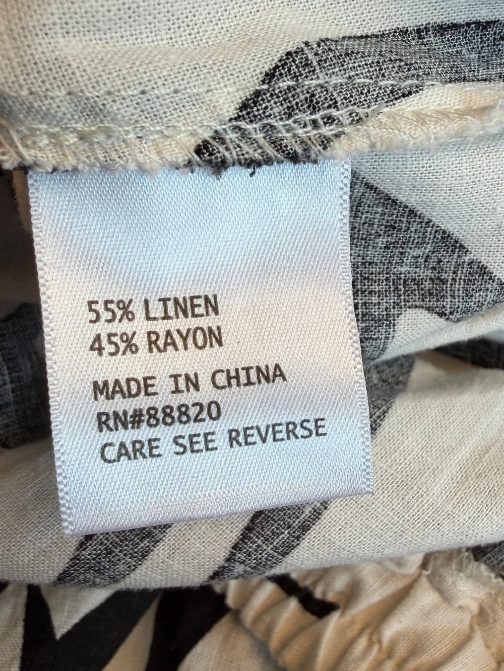 Rachel Zoe Creme & Black Patterned Wrap Skirt